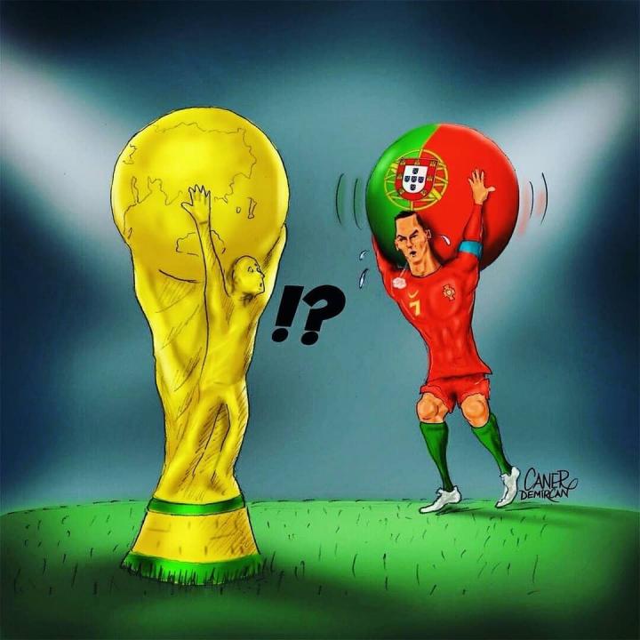 漫画世界杯之c罗霸道总裁带领葡萄牙继续向前