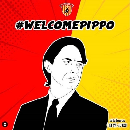 官方:因扎吉执教意乙球队贝内文托