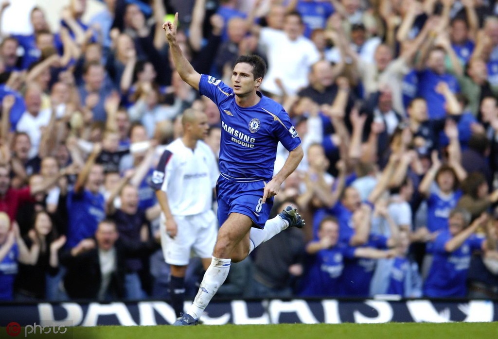 兰帕德切尔西生涯数据效力13年出场648次蓝军队史射手王