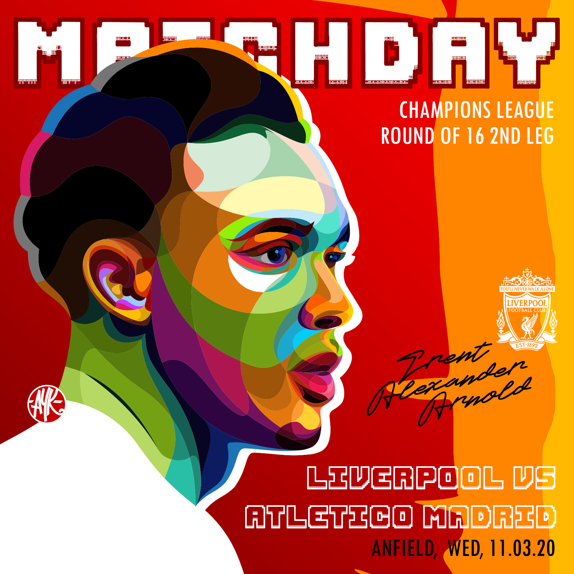 比赛海报欧冠16强次回合利物浦vs马德里竞技
