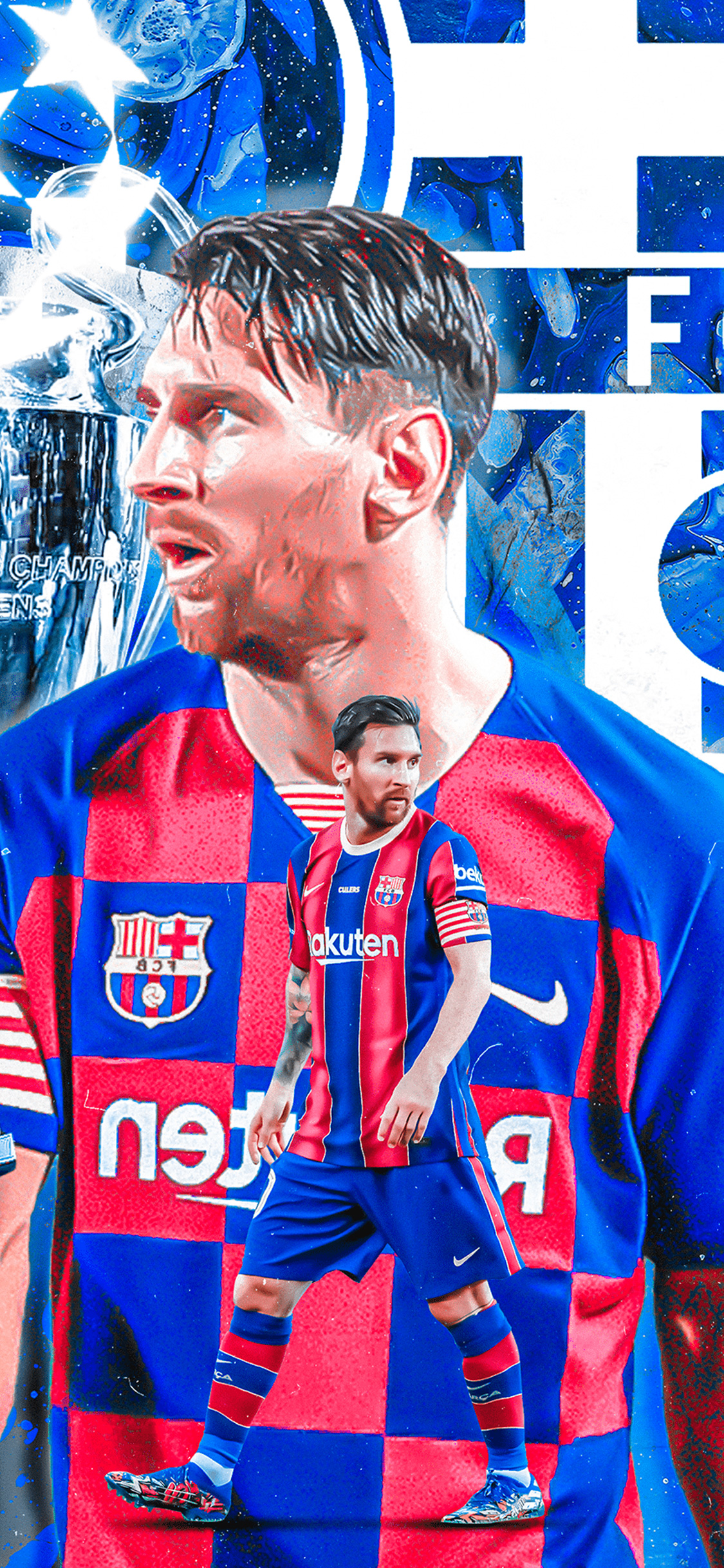 踢球侠无水印全面屏壁纸梅西和c罗