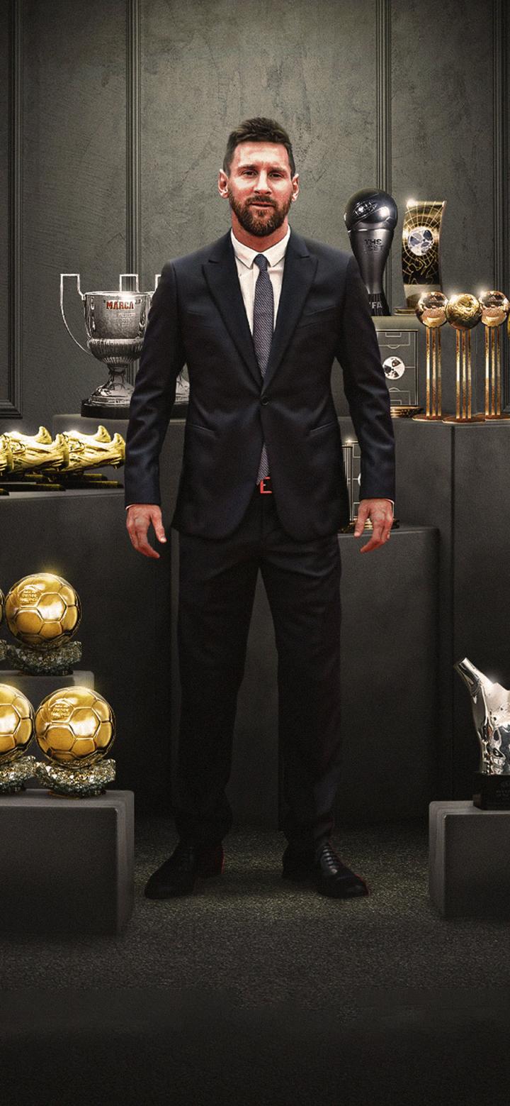 踢球侠无水印全面屏壁纸:梅西和c罗