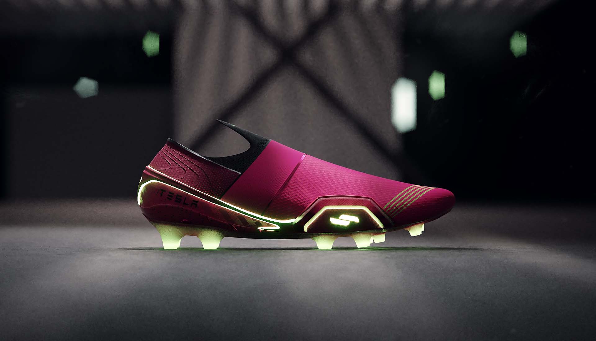 mossawi工作室创造特斯拉概念足球鞋