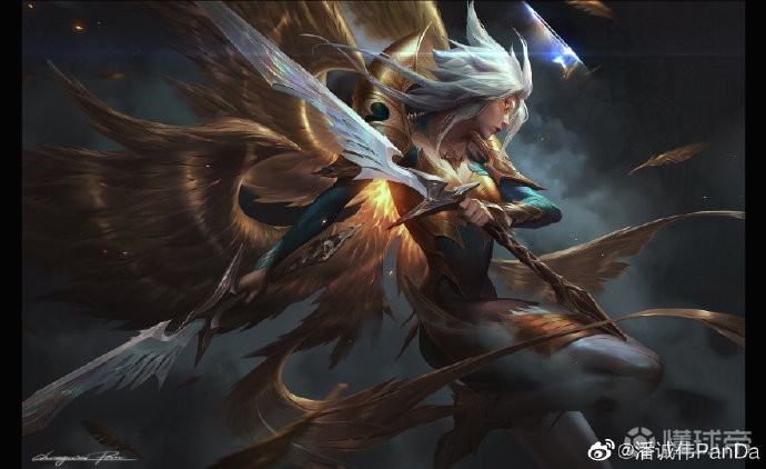 建议直接出皮肤拳头画师潘诚伟为theshy绘制天使专属原画