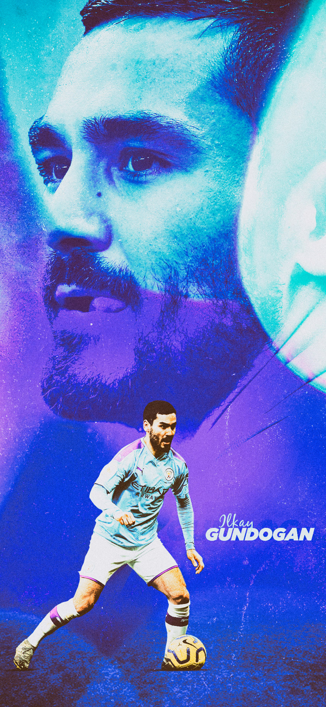 踢球侠无水印全面屏壁纸英超曼城全队壁纸第二期