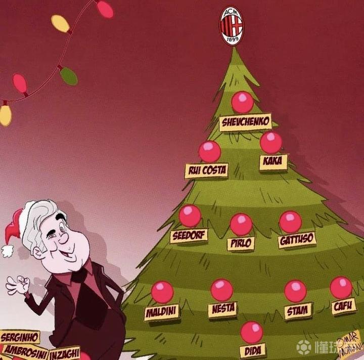 [酷]米兰故事会～"圣诞树"太美[嘿嘿]|ac米兰|懂球帝