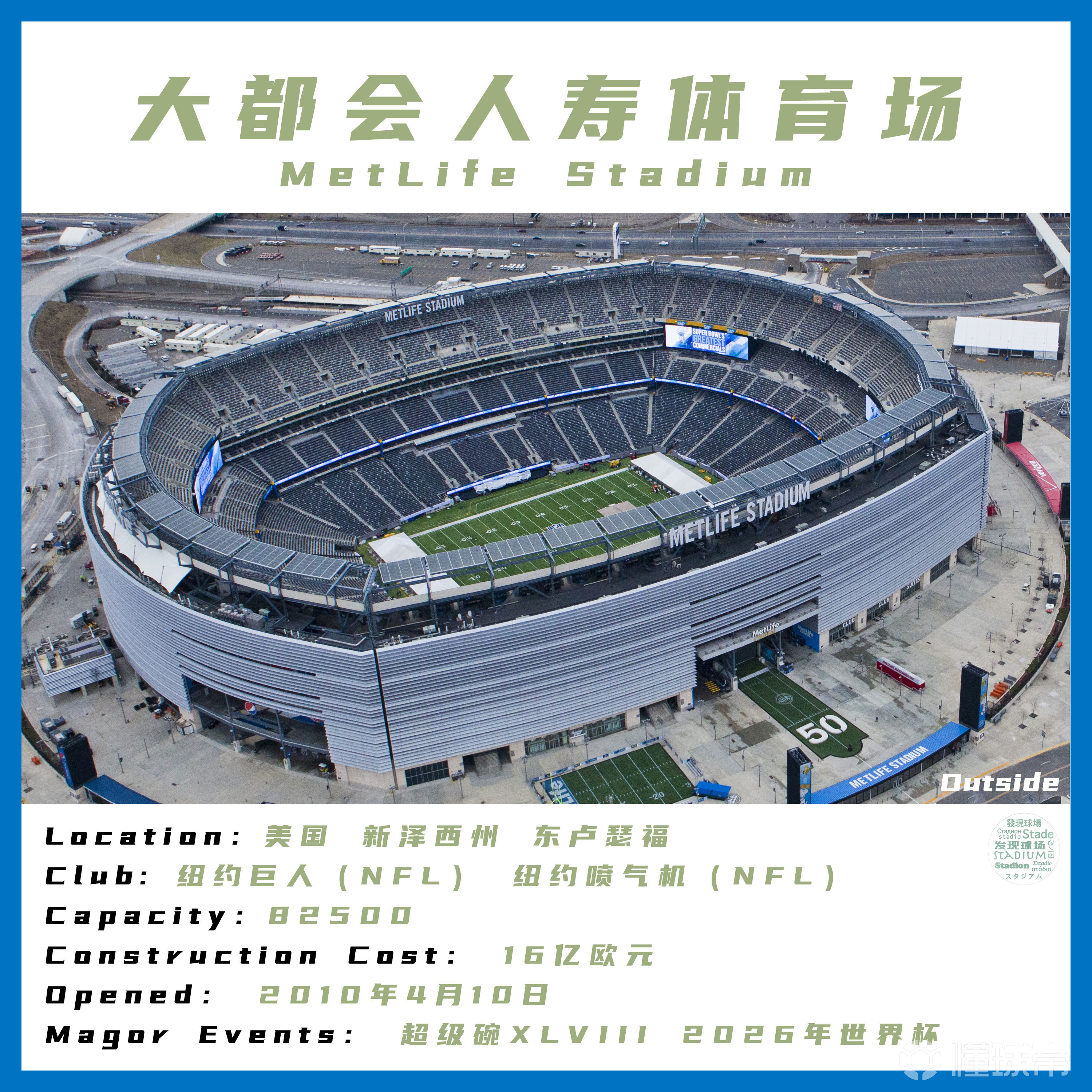 大都会人寿体育场没有全闭合顶棚的体育场里成本