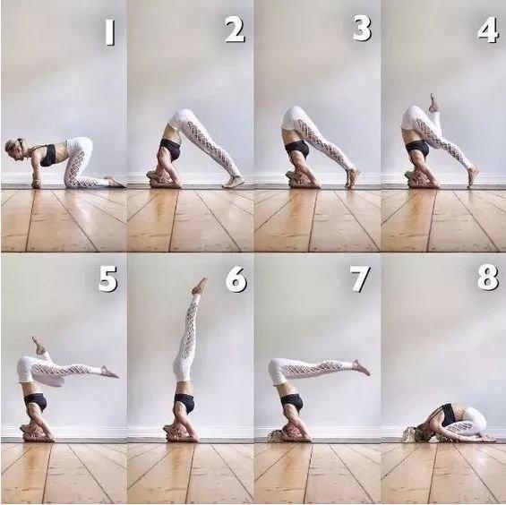 你可以不借助外力,做一个三角撑倒立,或者如果稍微差一点,可以做一个