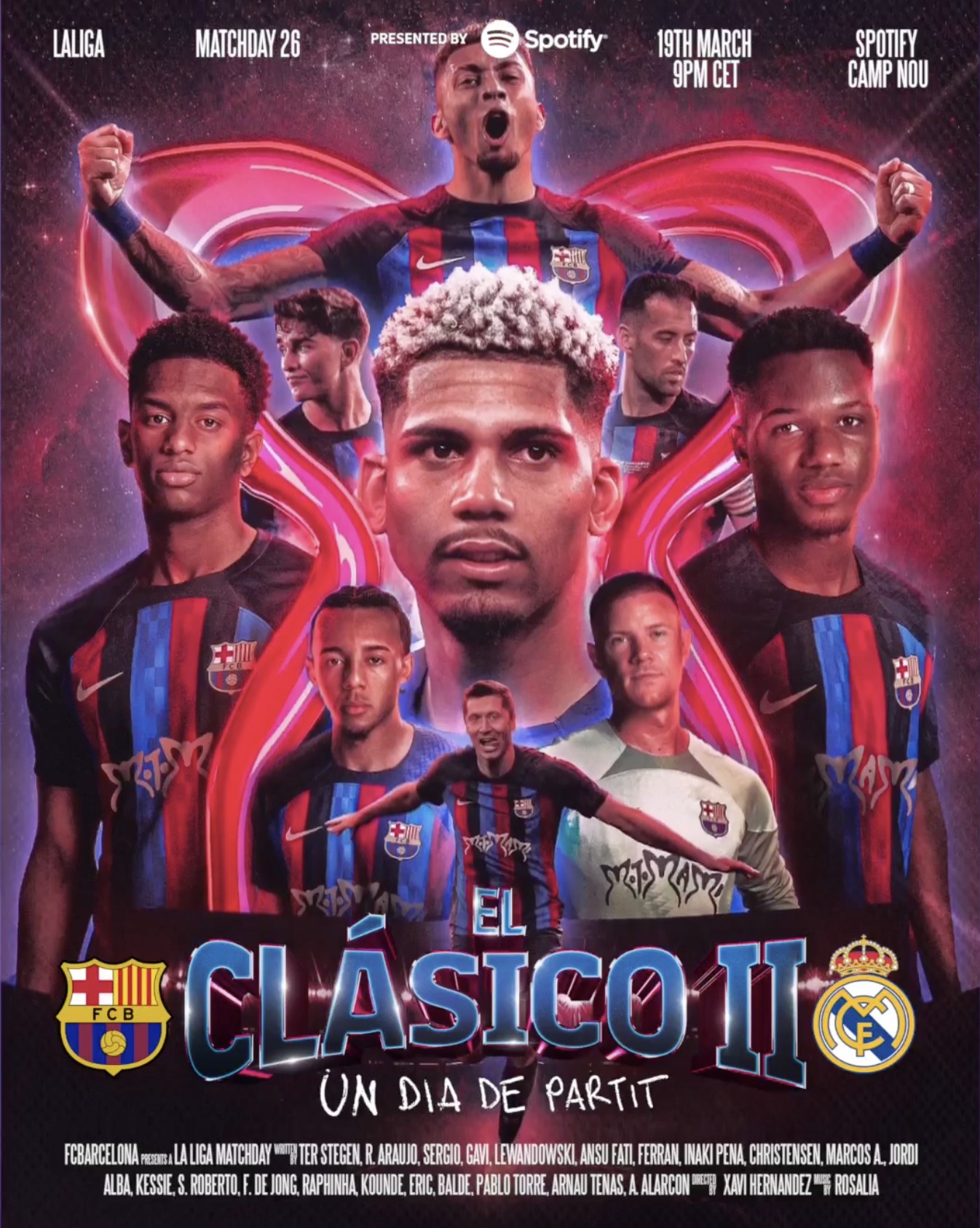 国家德比三部曲终章巴萨官方发布国王杯战皇马海报