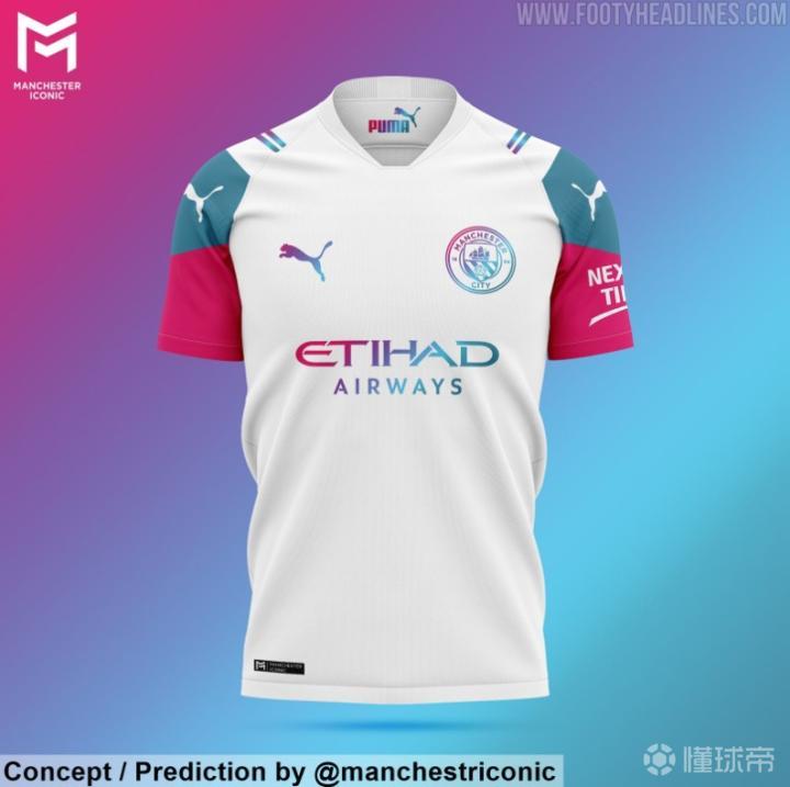 身披七彩祥云曼城2122赛季客场球衣预测图发布