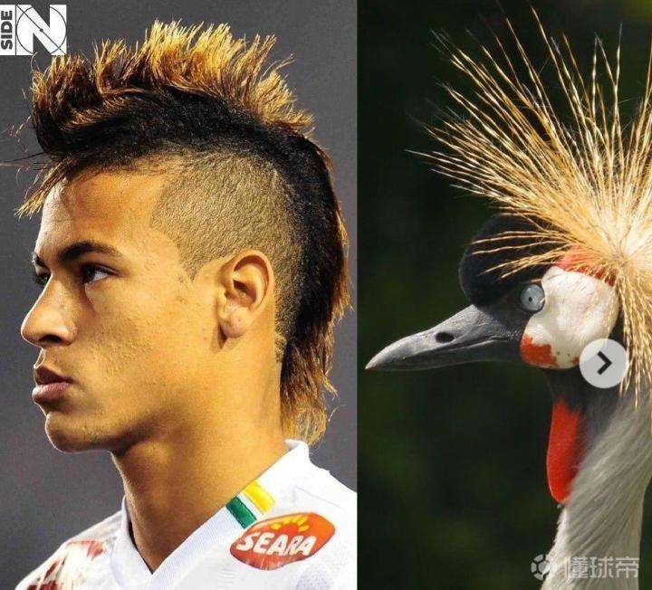 定眼一看好像是有点像足球场上很多球星的形