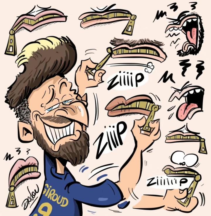 世界杯趣图法国vs摩洛哥理发师大赛赛前的吉鲁