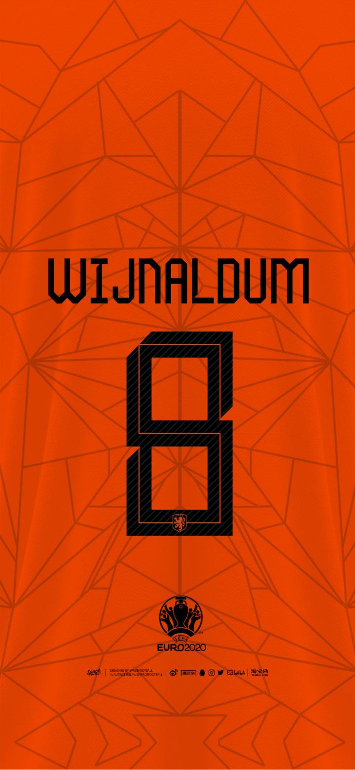 荷兰国家队2021款主场球衣印号壁纸(重置版)d.