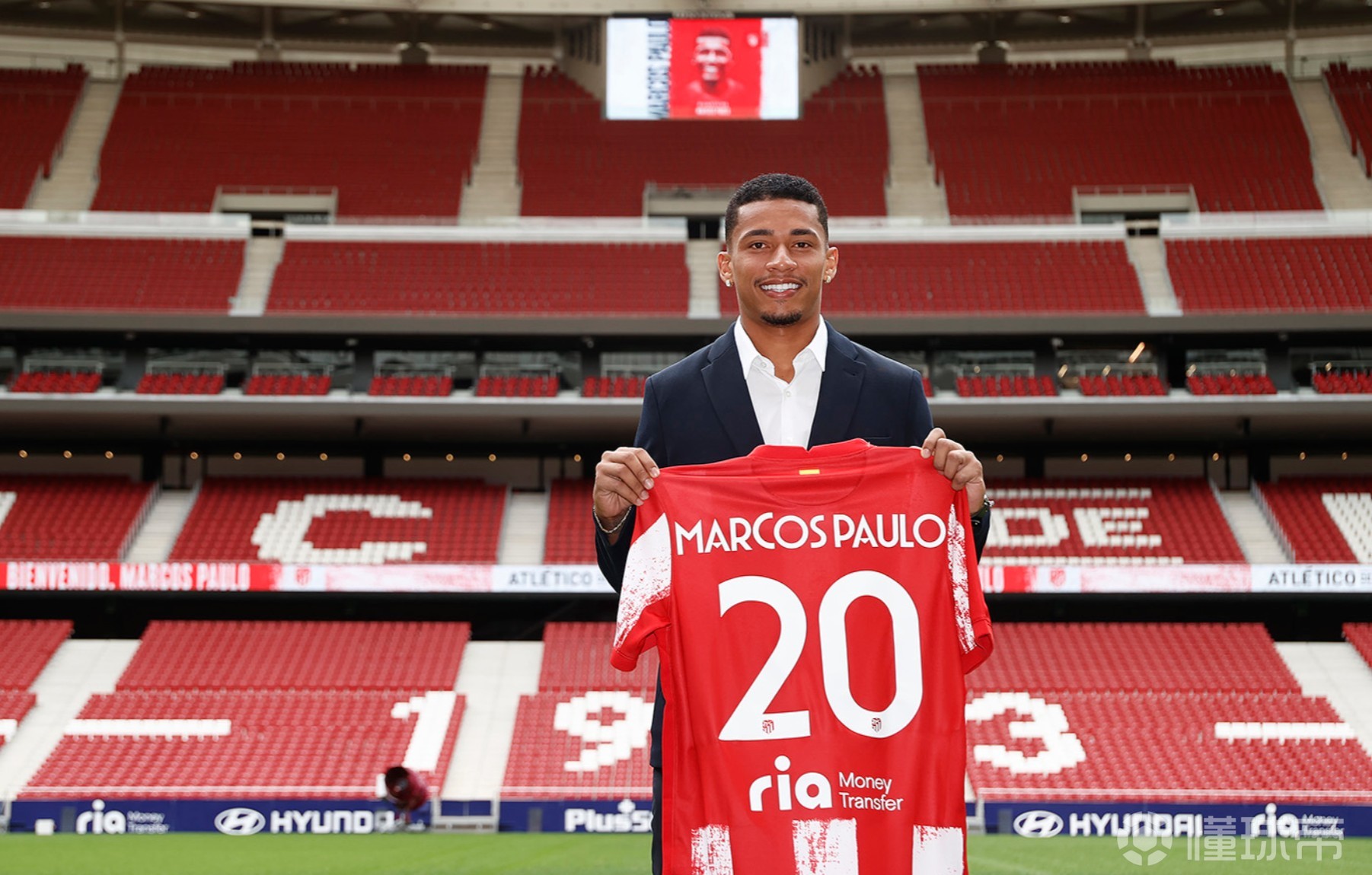 马竞新援马科斯-保罗亮相主场,将身披20号球衣