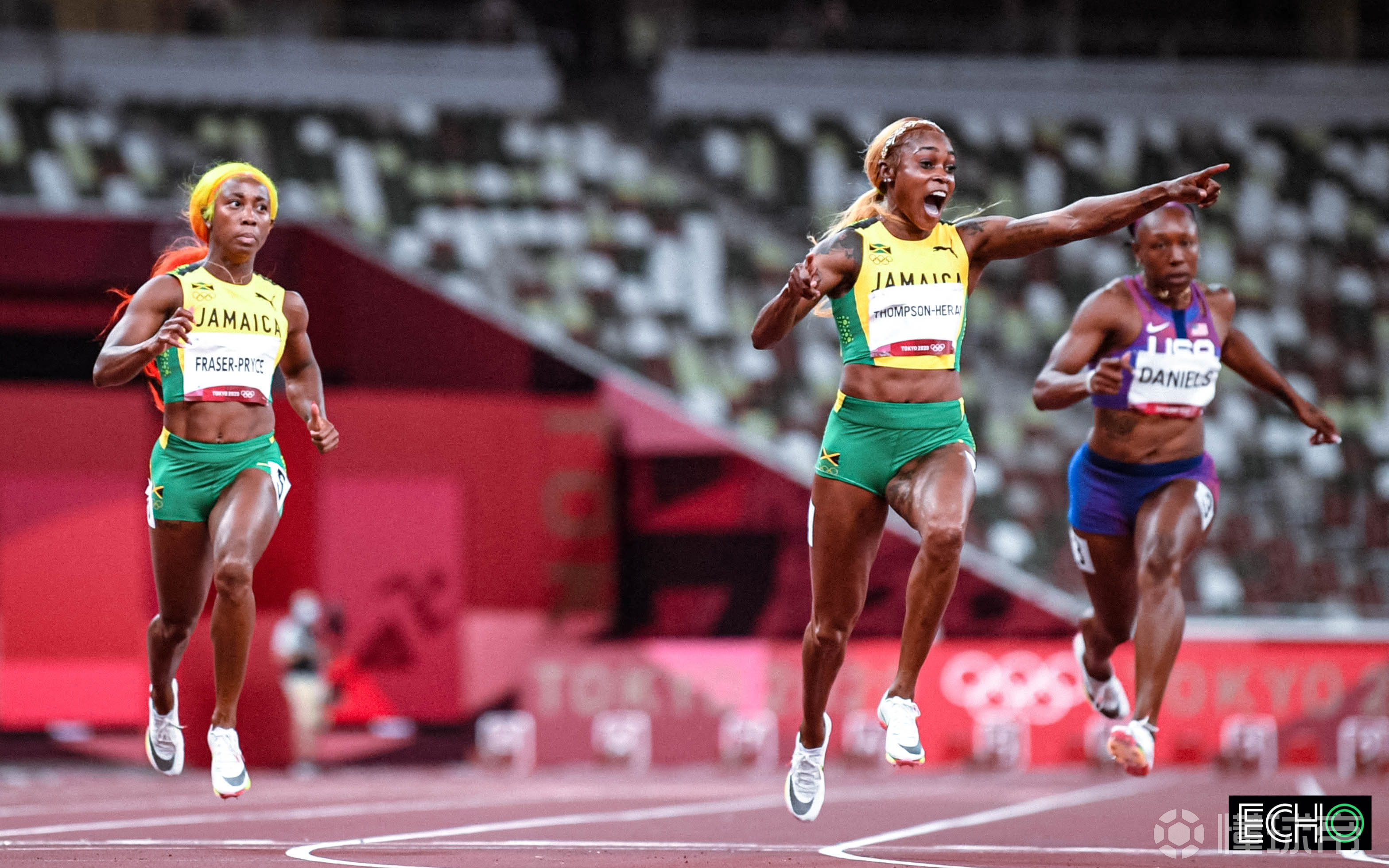 10秒61,依琳-汤普森成为奥运会历史上跑得最快.