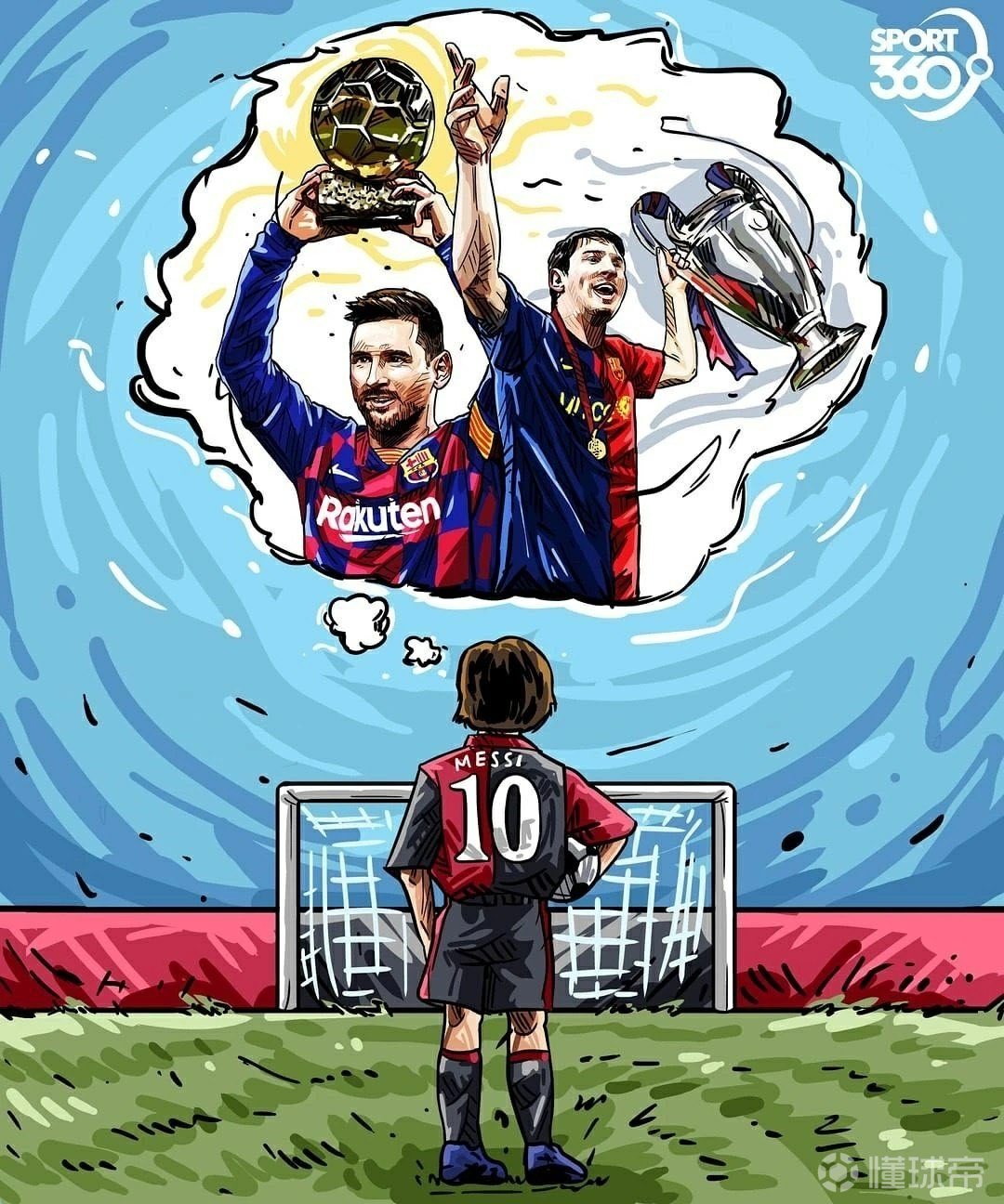 足球漫画当梅西离开巴萨你还会像以前一样爱巴萨