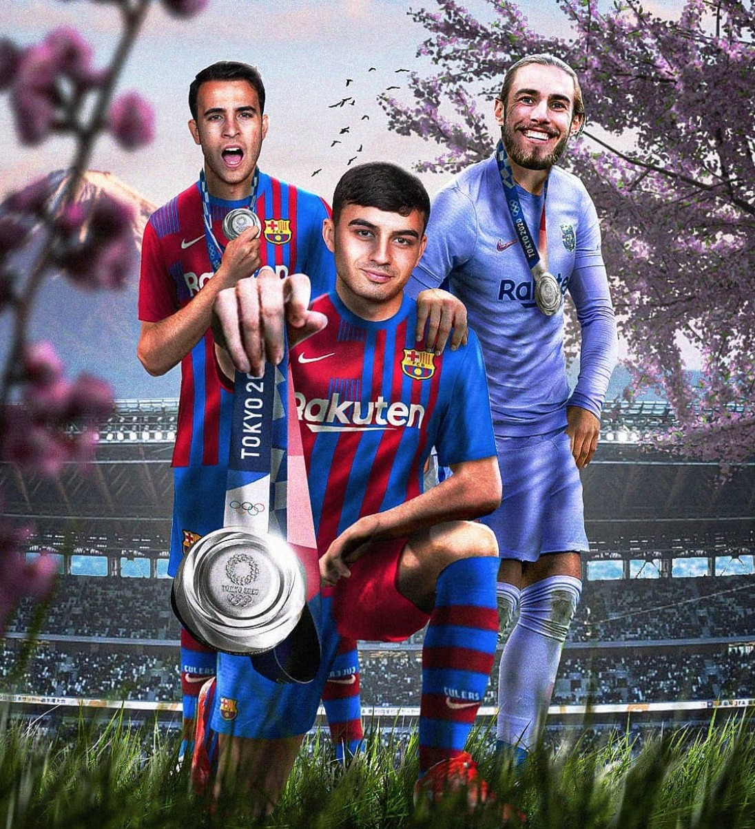 巴萨发布佩德里夺银海报为你们自豪我们在巴塞罗那见