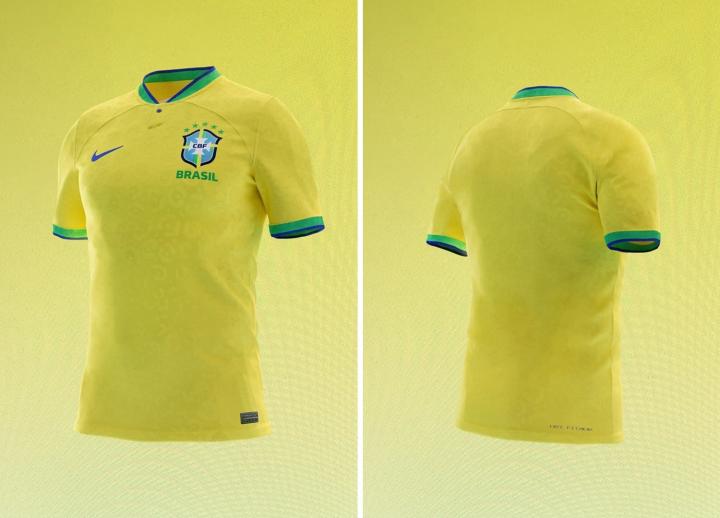 巴西国家队卡塔尔世界杯球衣8日起开售,设计灵感来自美洲豹|巴西