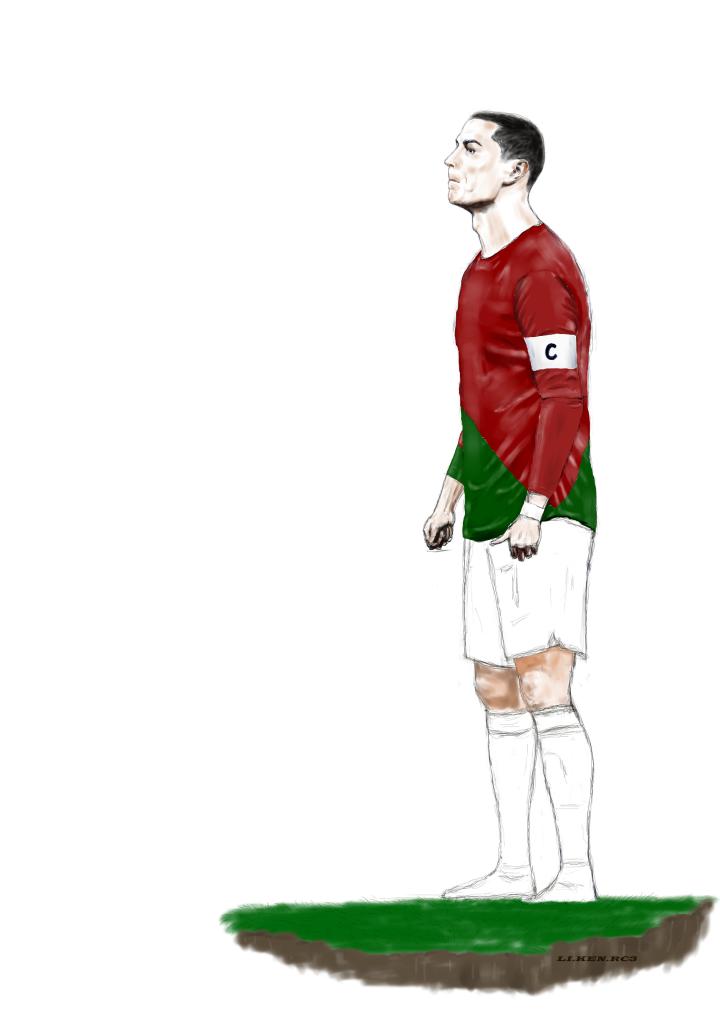 [红心][红心]自己画的c罗,献给所有爱c罗的朋友!|c罗|懂球帝