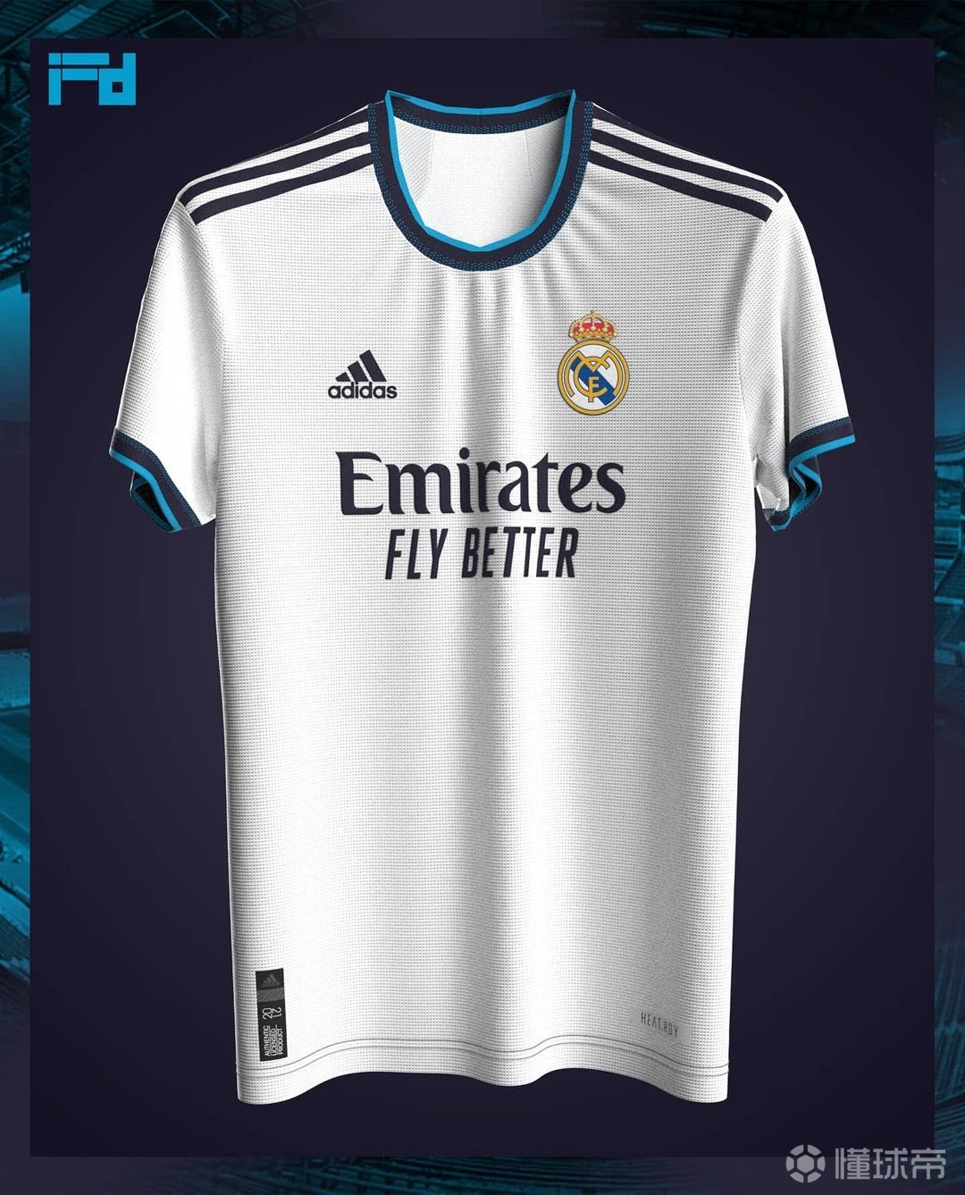 国外大神制作的概念版皇马球衣灵感来自1213赛季