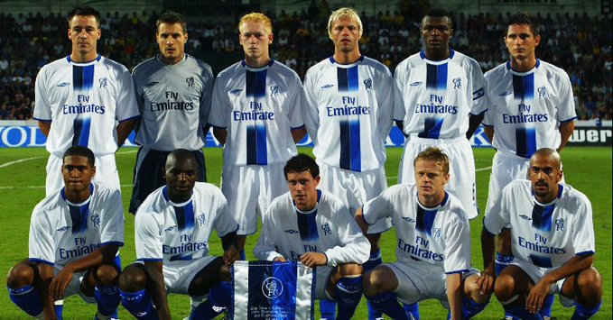 阿布时代切尔西第一场比赛的首发阵容,你还记得这些球员吗