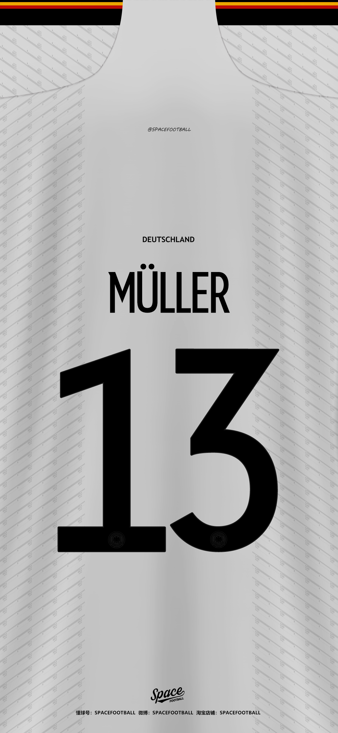 德国国家队2022世界杯主场球衣印号壁纸(号码更.