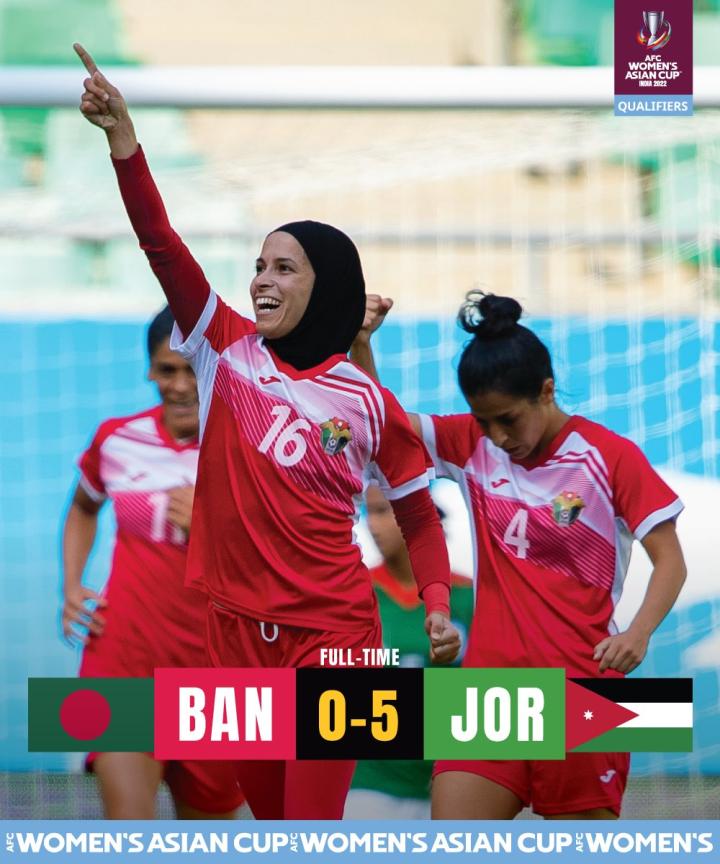 女足亚洲杯资格赛g组前两场比赛结束约旦女足伊
