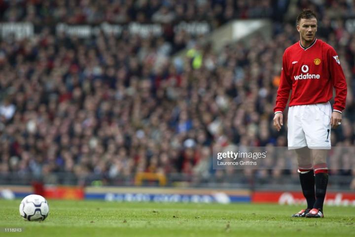 老照片之贝克汉姆在曼联