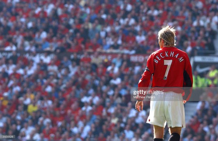 老照片之贝克汉姆在曼联