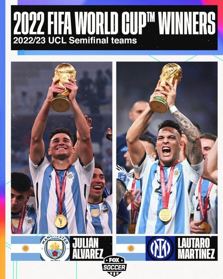 2022年夺国际足联世界杯，2023年夺欧冠，阿尔瓦雷斯...