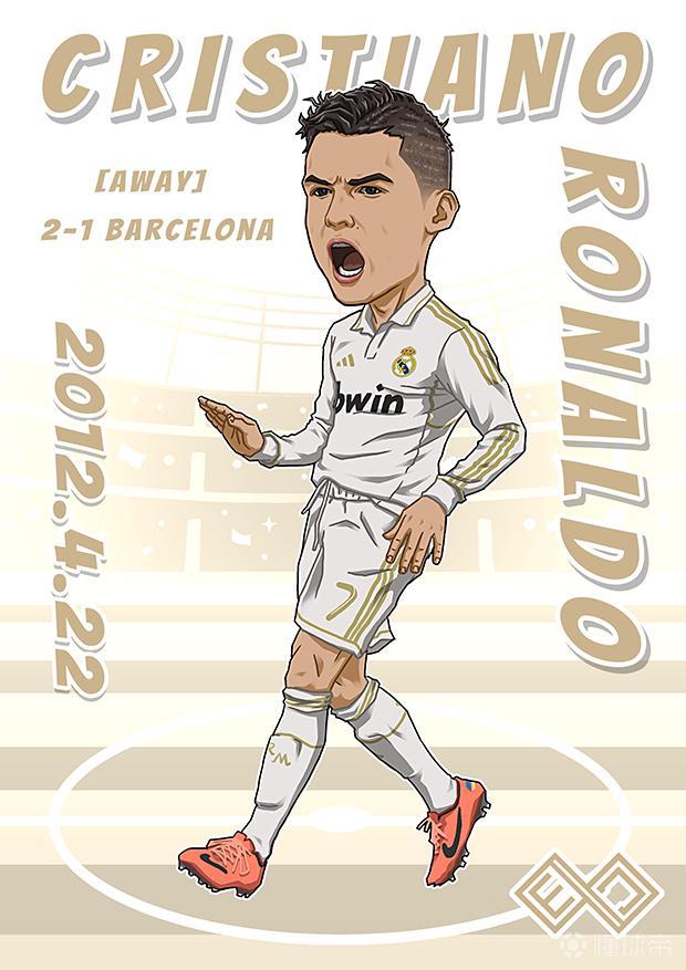 原创球星漫画c罗皇马经典时刻之安静吧诺坎普