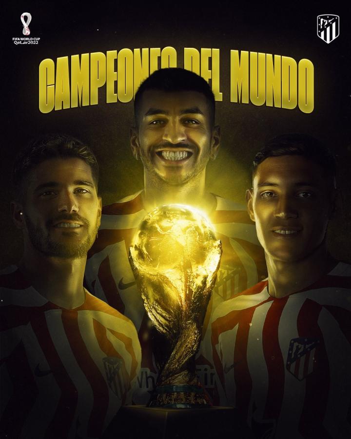 贡献国脚最多马竞官方晒海报祝贺阿根廷拿到冠军
