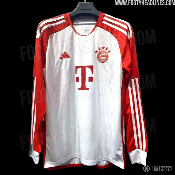 拜仁慕尼黑23-24赛季主场球衣长袖版本!|拜仁慕尼黑|懂球帝