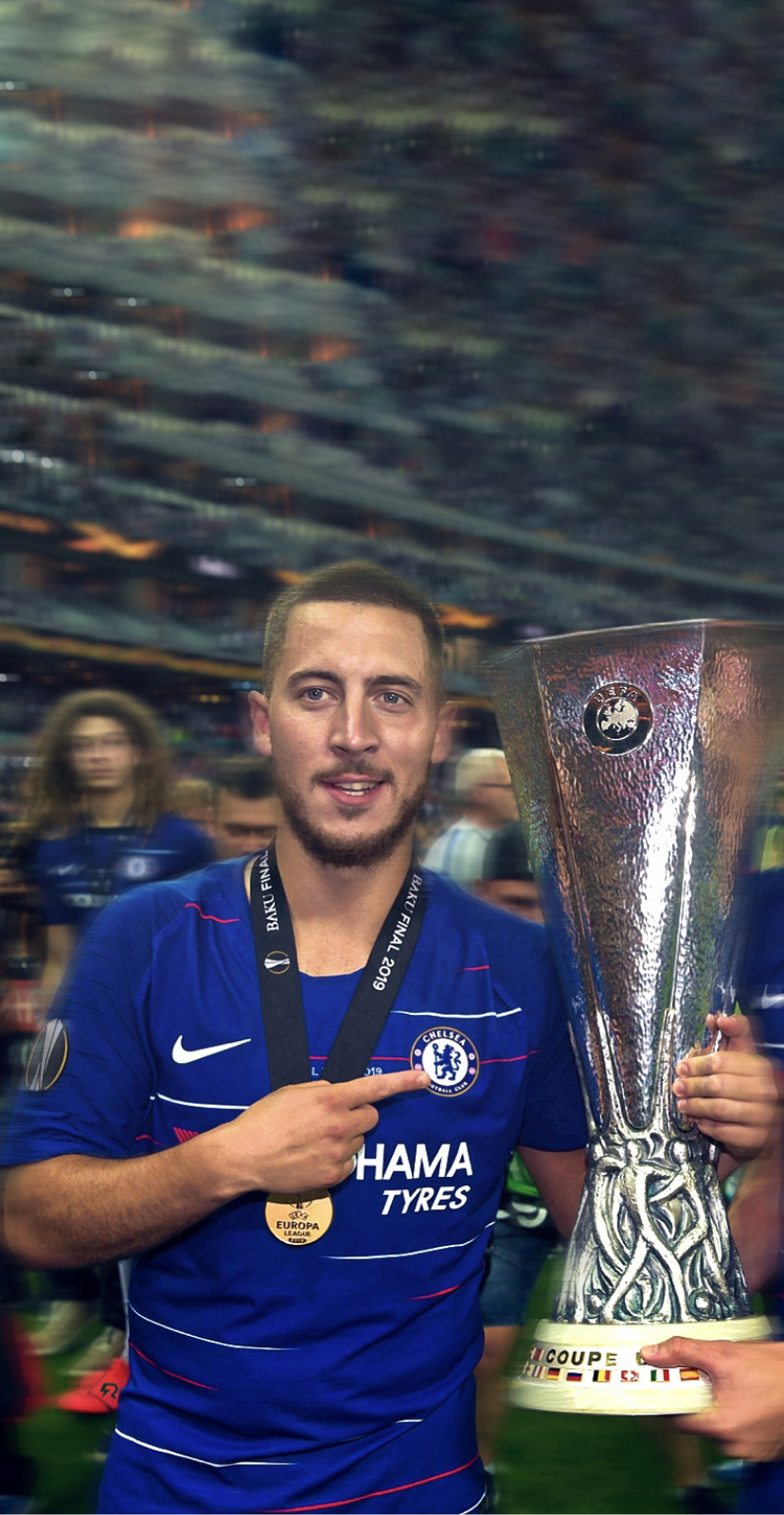 切尔西时期的世界第三人 切尔西传奇 阿扎尔壁纸合.