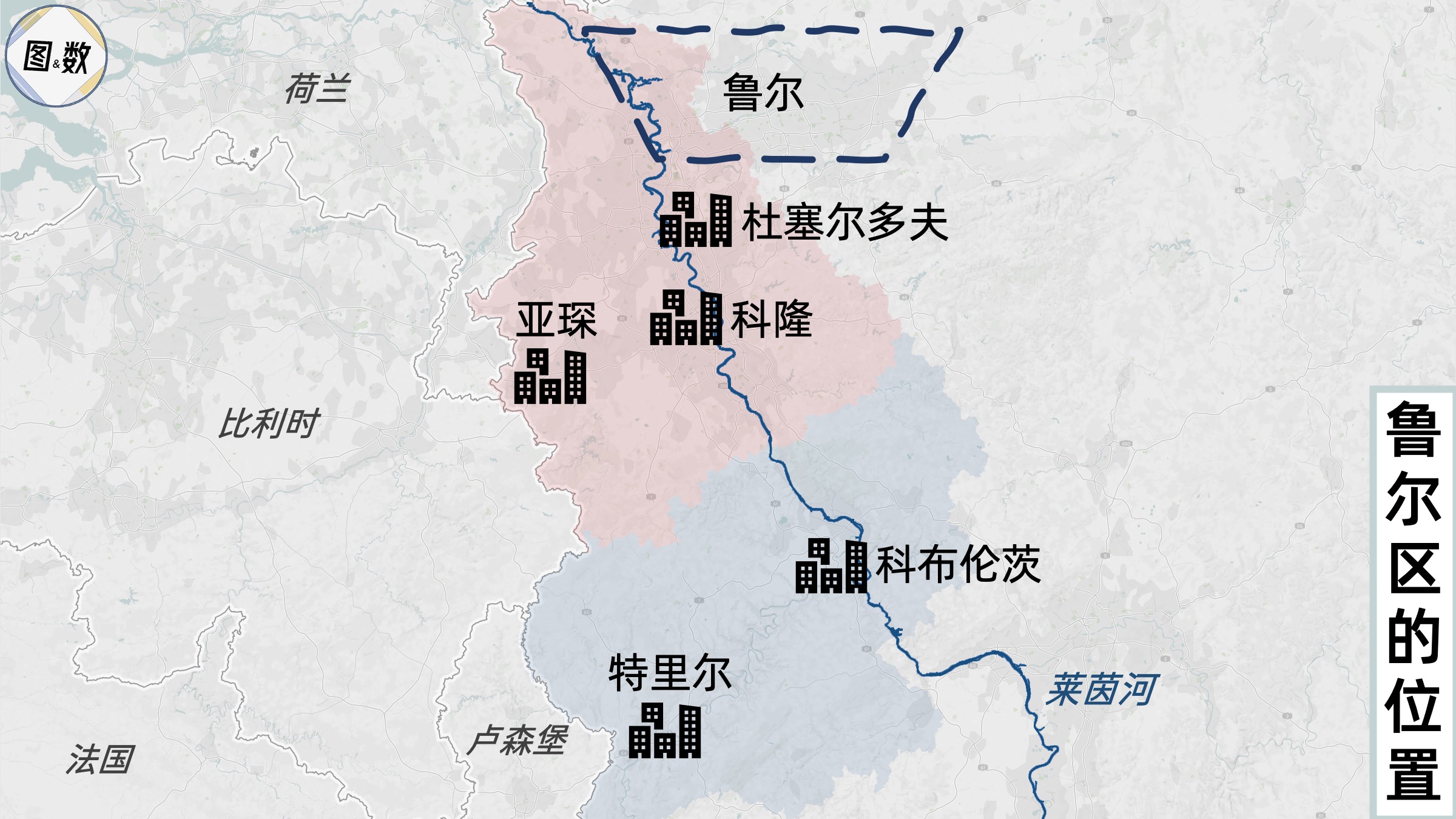 莱茵兰地区地图图片