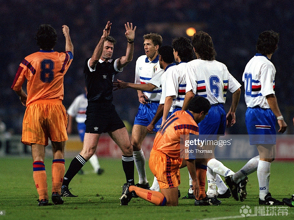 意甲老照片:那一年的桑普多利亚队有多强!(图片源.