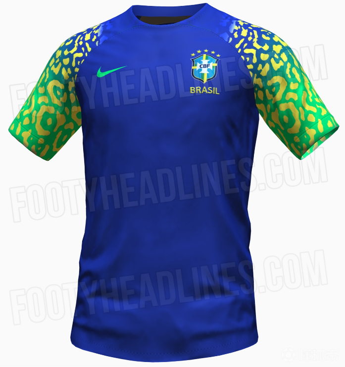 2022世界杯巴西客场球衣谍照