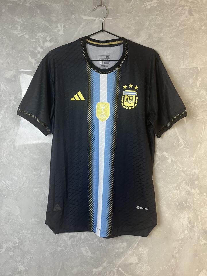 阿根廷黑金梅西球衣