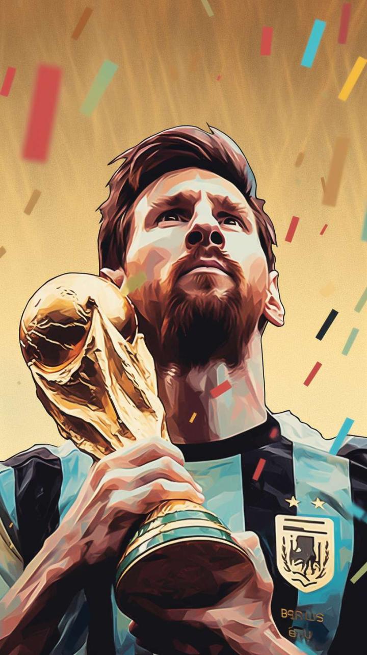 梅西原创壁纸分享,回味世界杯|懂球帝