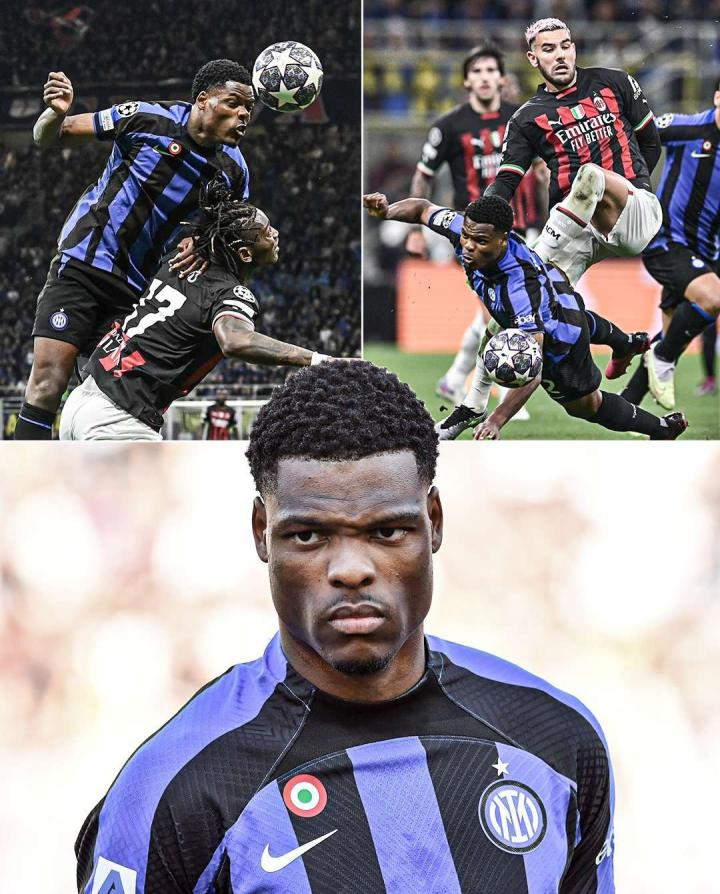 espn:国际米兰球员邓弗里斯昨天在欧冠赛场上,.