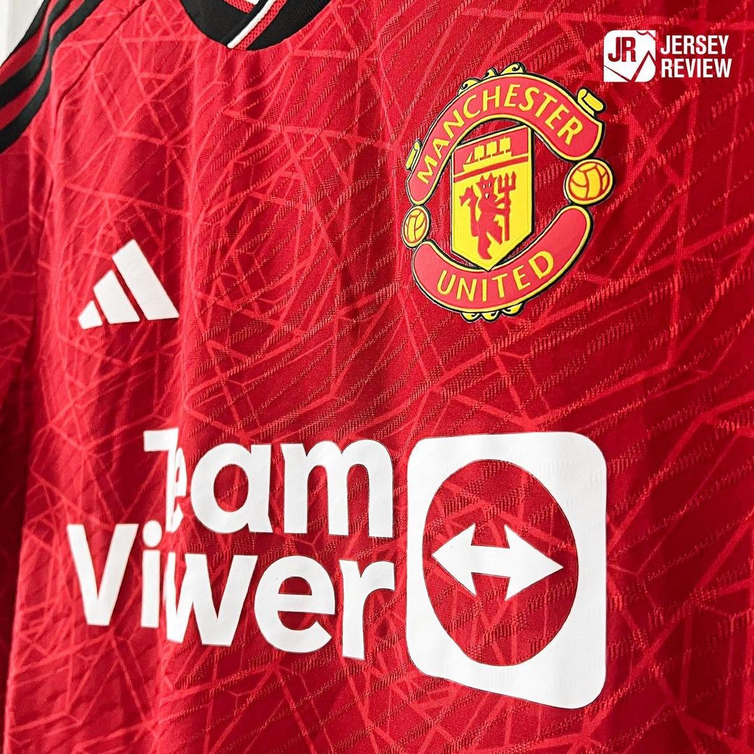 曼联202324赛季主场球员版球衣实物图