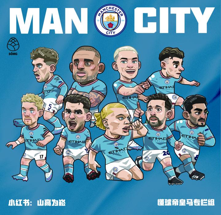 之前答应的曼城进决赛就出个手绘曼城合集虽然自己是