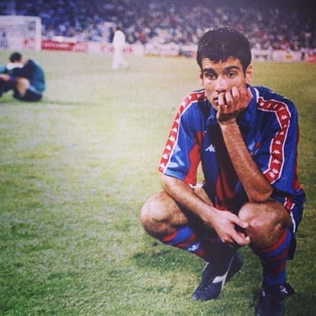 瓜迪奥拉在欧冠决赛输给米兰后1994年1915年的巴塞罗那队年轻的温格