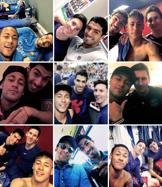 巴萨时期msn在2015年的合影合集676767