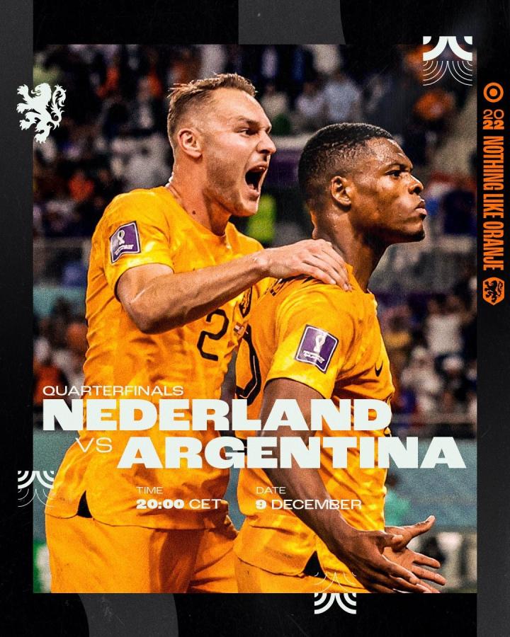 能否复仇?荷兰队官方发布对阵阿根廷海报|荷兰|阿根廷|懂球帝