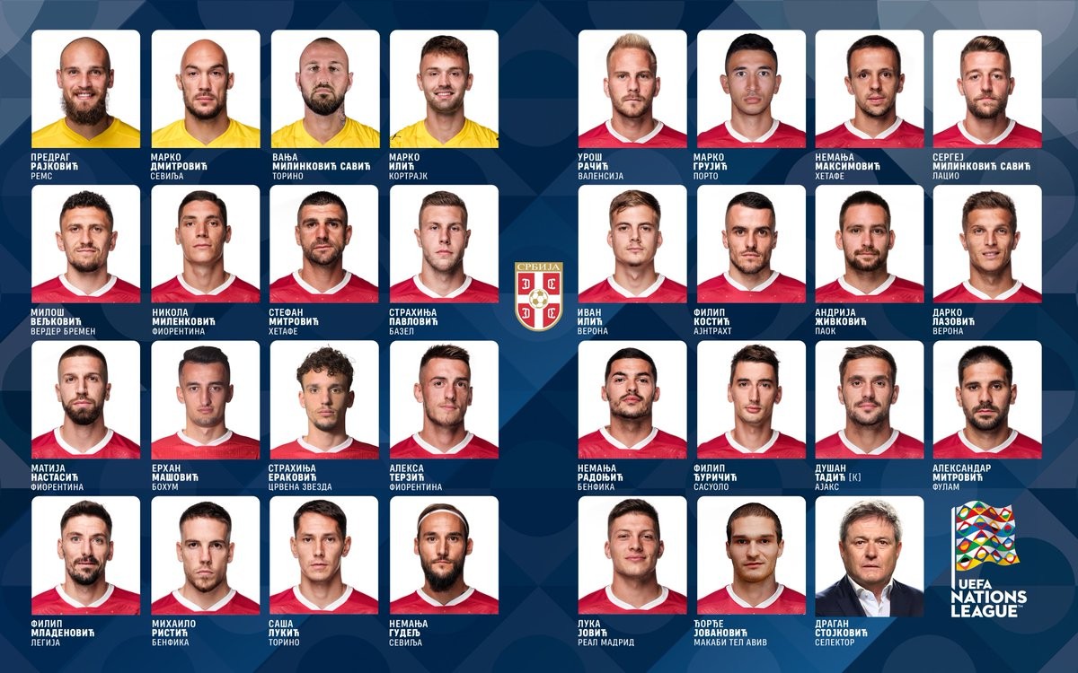 塞尔维亚新一期大名单:米林科维奇领衔,弗拉霍维奇缺阵
