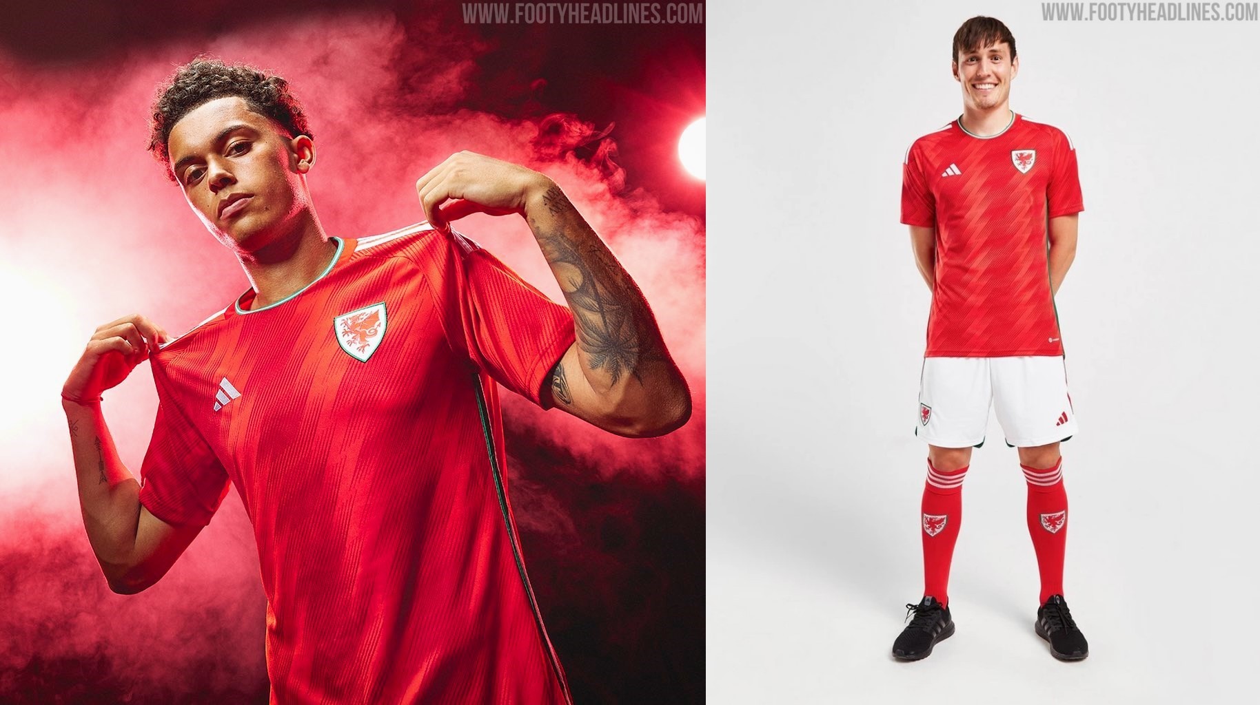 威尔士发布2022世界杯主客场球衣配色回归经典红绿白