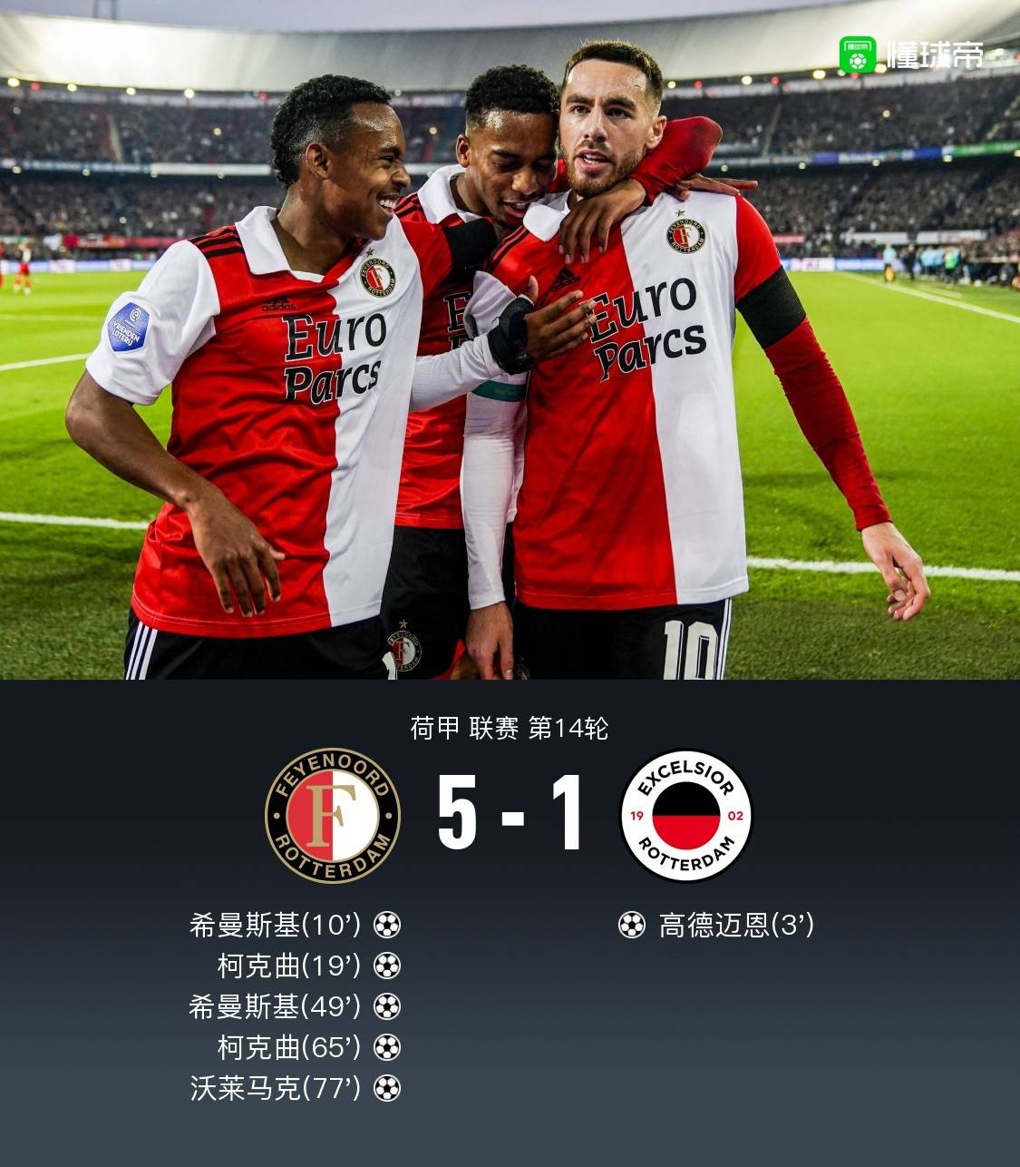 费耶诺德vspsv埃因霍温直播