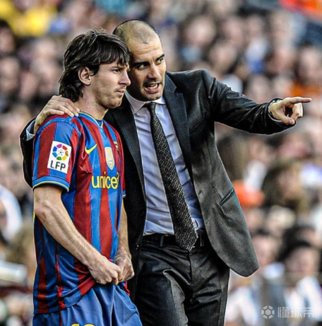 经典老照片:梅西和瓜迪奥拉!