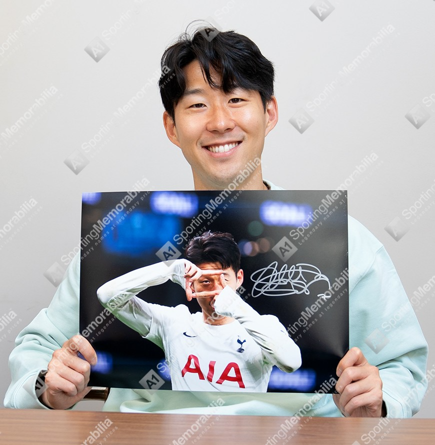 a1sporting上架热刺球星孙兴慜签名收藏